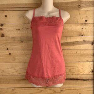 Maurice's Women's M Coral Pink Lace Trimmed Cami Fairycore Coquette